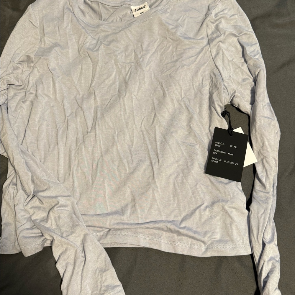 J.o&co Light Blue Long Sleeve Top